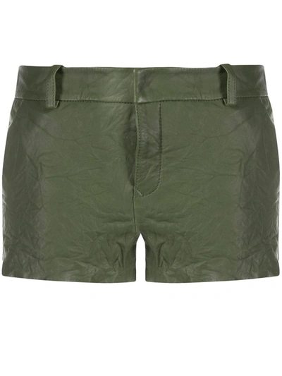 Zadig & Voltaire Crumpled Simio Shorts In Green