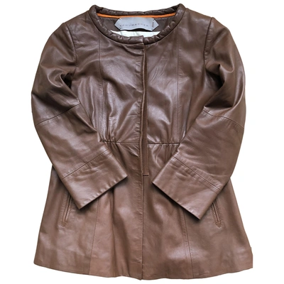 Pre-owned Schumacher Leather Jacket In Camel