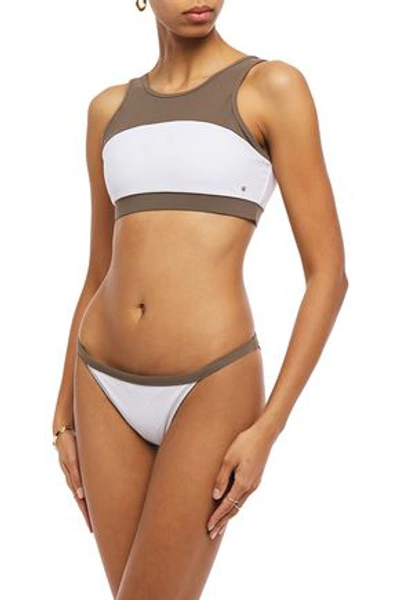 Heidi Klein Bb Reversible Two-tone Low-rise Bikini Briefs In White