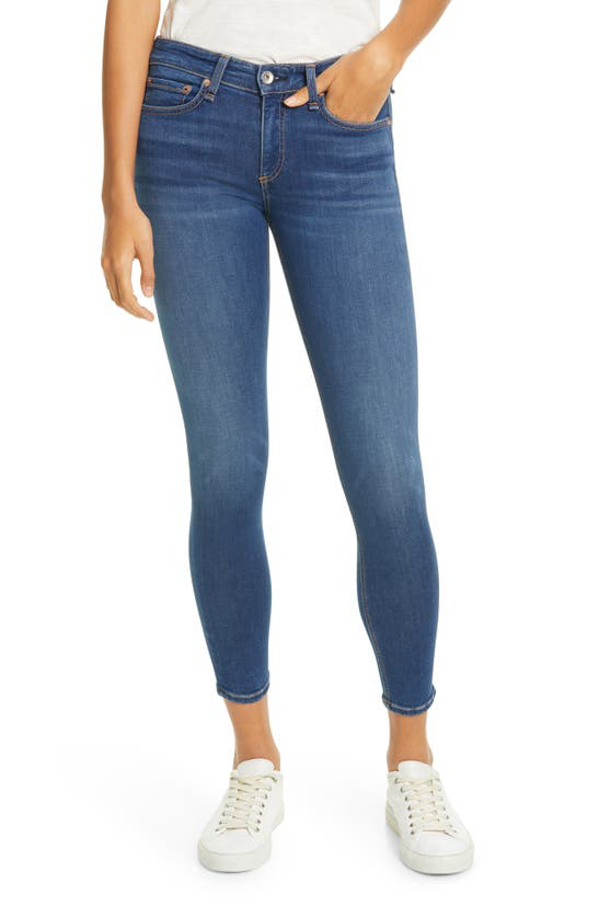 Rag & Bone Cate Cropped Distressed Mid-rise Skinny Jeans In Stevie ...