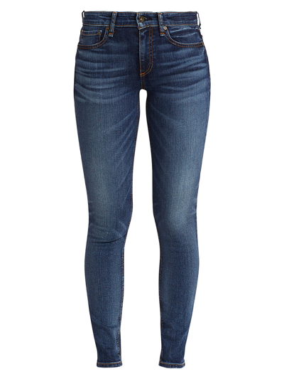 Rag & Bone Cate Cropped Distressed Mid-rise Skinny Jeans In Stevie