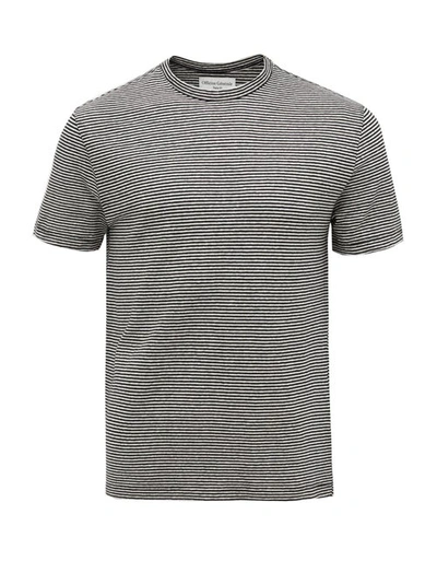 Officine Generale Striped Cotton-jersey T-shirt In Navy White