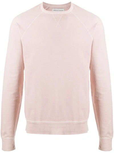 Officine Generale Clement Pigment-dyed Loopback Cotton-jersey Sweatshirt In Pink