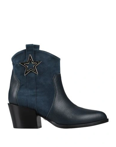 Atos Lombardini Ankle Boots In Dark Blue