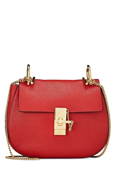 Pre-owned Chloé Red Lambskin Drew