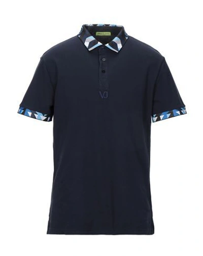 Versace Jeans Polo Shirts In Dark Blue