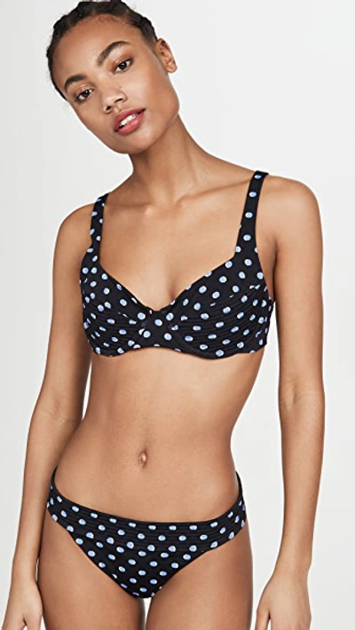 Devon Windsor Everly Bikini Top In Black Dot