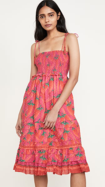 farm rio red pepper midi dress