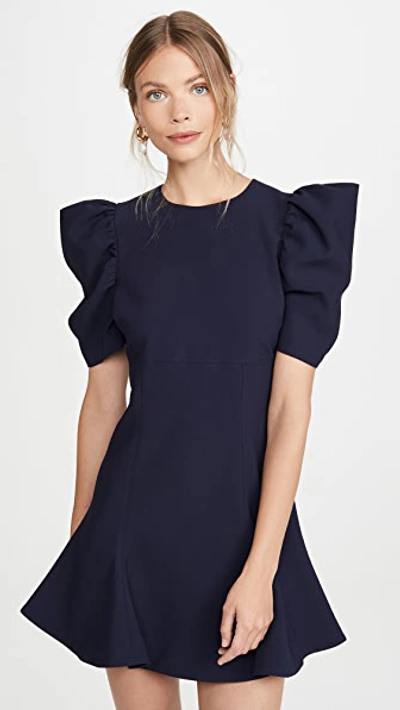Likely Alia Long Sleeve Fit & Flare Cocktail Dress In Navy