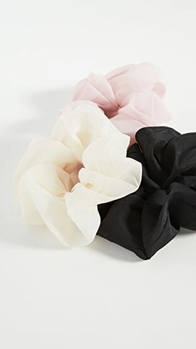 Kitsch Shopbop Dinner Scrunchie Set In Black/cream/blush