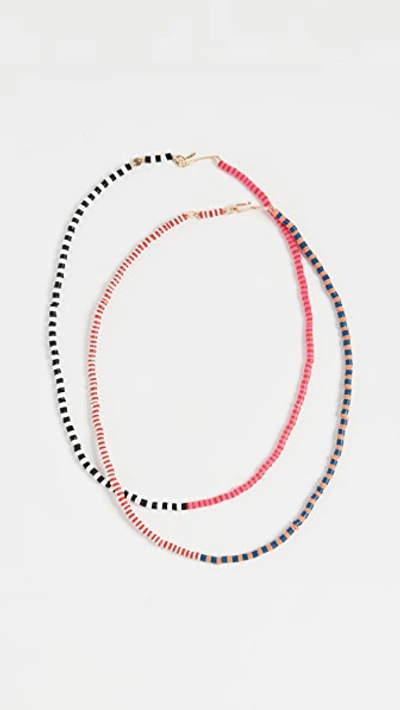 Roxanne Assoulin Happy Stripes Necklace In Multi