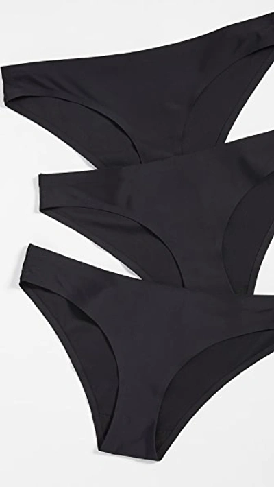 Honeydew Intimates Skinz 3-pack Hipster Panties In Black/ Black/ Black