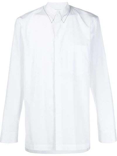 Maison Margiela White Faux Collar Buttoned Shirt