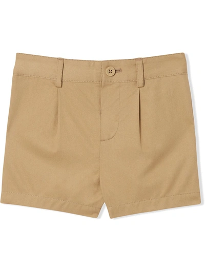 Burberry Babies' Shane Twill Shorts In Neutrals