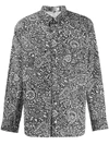 Isabel Marant Paisley-print Long Sleeved Shirt In Black