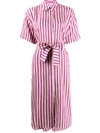 Ps By Paul Smith Striped Shirt Dress In Neutrals