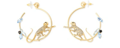 Erdem Monkey Hoop Earrings In Blue