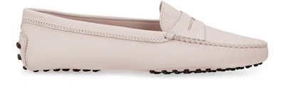 Tod's Gommino Pink Suede Loafers In Rosa Kiss