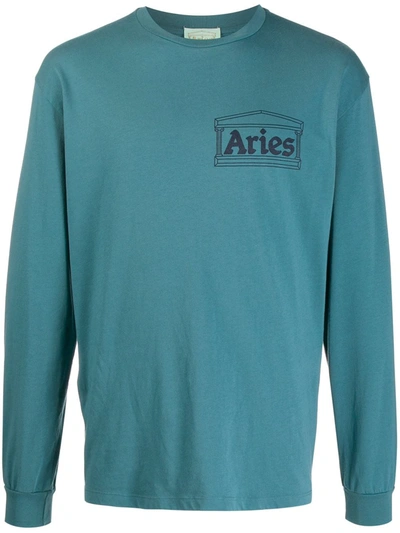 Aries Y2k Long Sleeve T-shirt In Blue