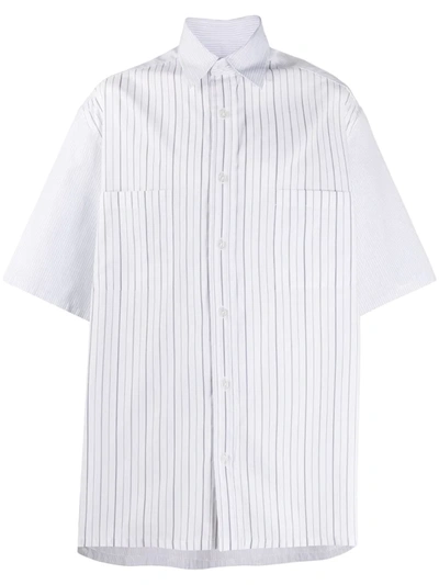 Givenchy Stripe Pocket Short Sleeve Shirt In White