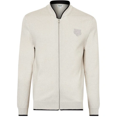 Kenzo Tiger Cotton Jacket In Pearl Grey