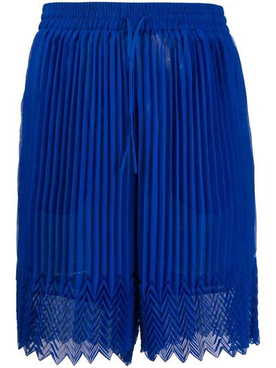 Marco De Vincenzo Pleated Shorts In Blue