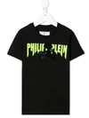 Philipp Plein Kids' Rhinestone Skull Logo-print T-shirt In Black