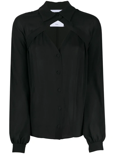 Moschino Cut-out Detail Blouse In Black