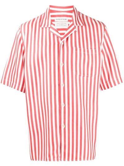 A Kind Of Guise Striped Short-sleeve Shirt In Red