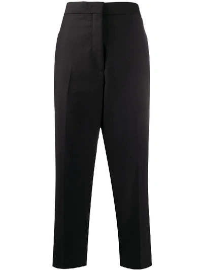 Jil Sander Wool-blend Straight-leg Trousers In Black