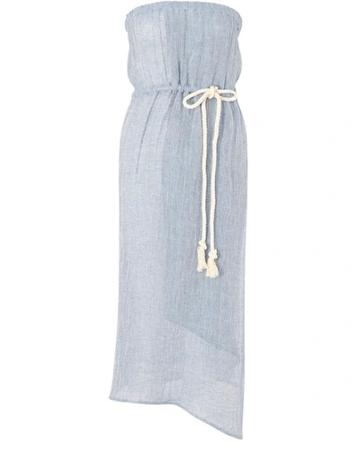 Lisa Marie Fernandez Victor Linen Maxi Dress In Blue Chios