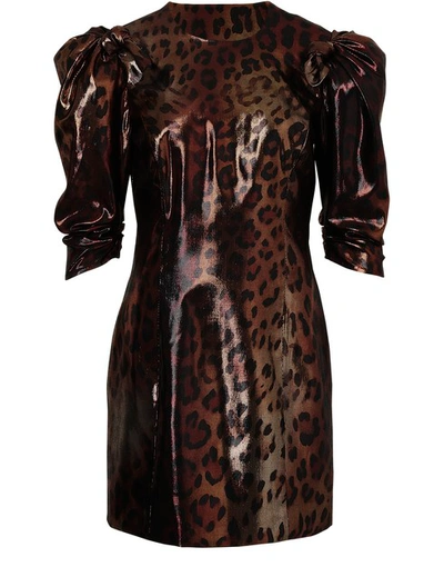 Versace Leopard Short Dress