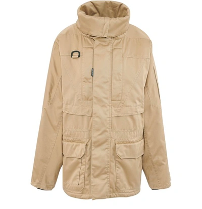 Balenciaga Incognito Parka Coat In Biscuit Beige