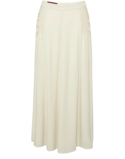 Alexa Chung Flowing Skirt In Soft Cream