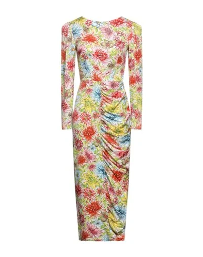 Alexa Chung Flower Print Dress In Crayon Multi Print