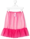 Il Gufo Kids' Pink Flared Underskirt In Lampone