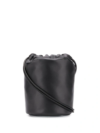 Mm6 Maison Margiela Number Print Bucket Bag In Black