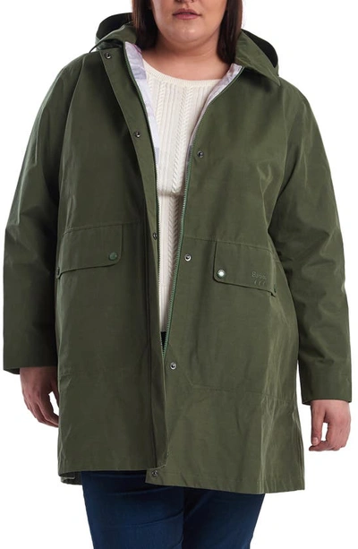 Barbour Women's Weather Comfort Outflow Waterproof Jacket In Moss Green
