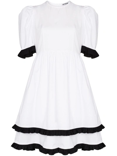 Batsheva Spring Prairie Knee-length Dress In White