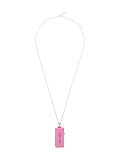 Ambush Sterling Silver Usb Pendant Necklace In Pink