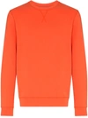 Sunspel Orange Cotton Sweatshirt