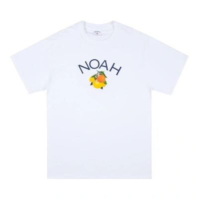 Pre-owned Noah  Citrus Core Logo Tee White