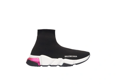 Pre-owned Balenciaga Speed Trainer Clearsole Pink (women's) In Black