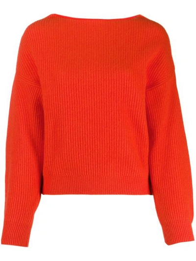 Bellerose Ribbed Knit Sweater In Orange