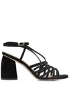 Sam Edelman Daffodil Block Heel Sandal - Black Suede