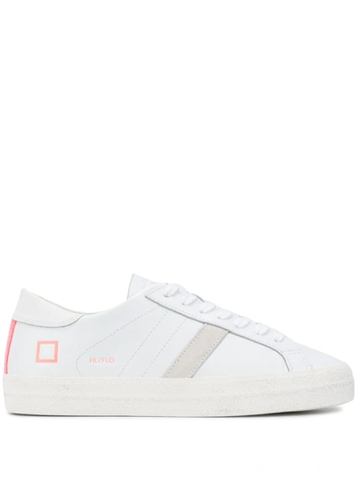 Date Logo Print Trainers In White