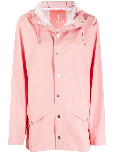 Rains Lightweight Hooded Rain Jacket In Pink