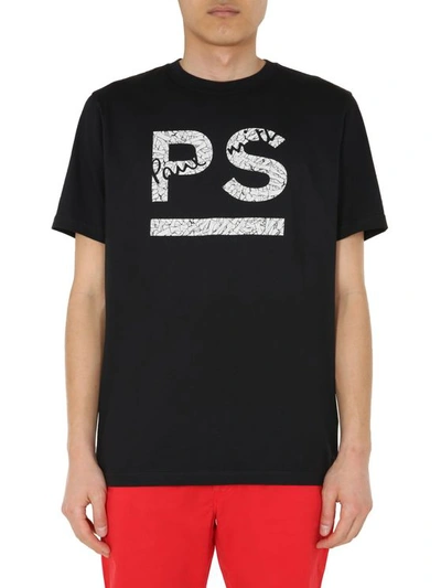 Ps By Paul Smith Round Neck T-shirt In Black