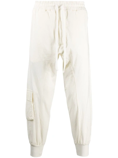 Thom Krom Cropped-tapered Track Pants In White