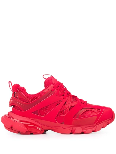 Balenciaga Track Low-top Sneakers In Red